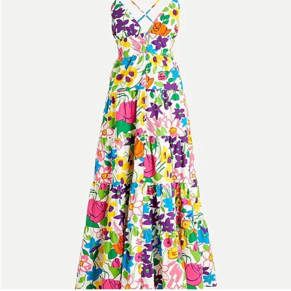 J. Crew Bright Floral Maxi Dress - Multicolor